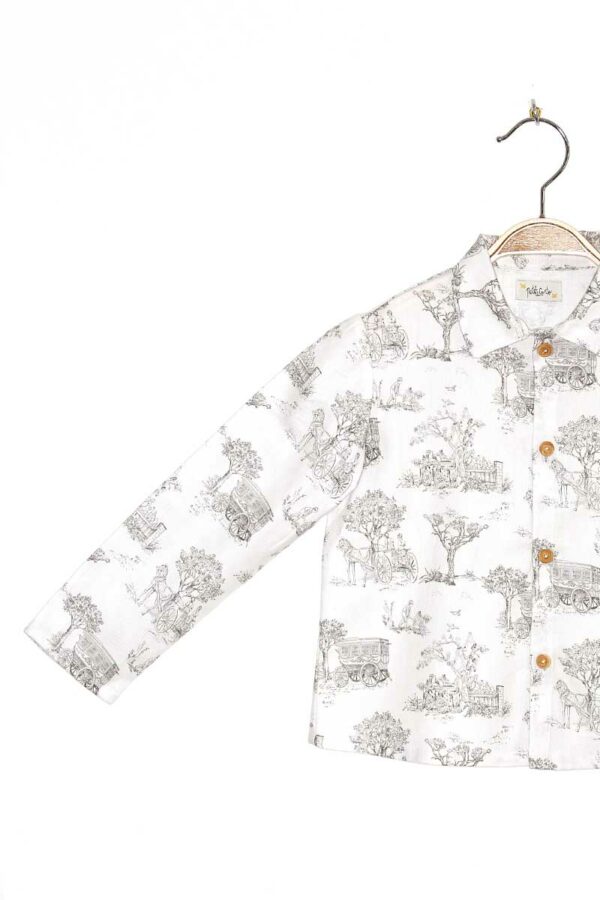 Chemise Marcel, chemise col chemisier, coupe droite.