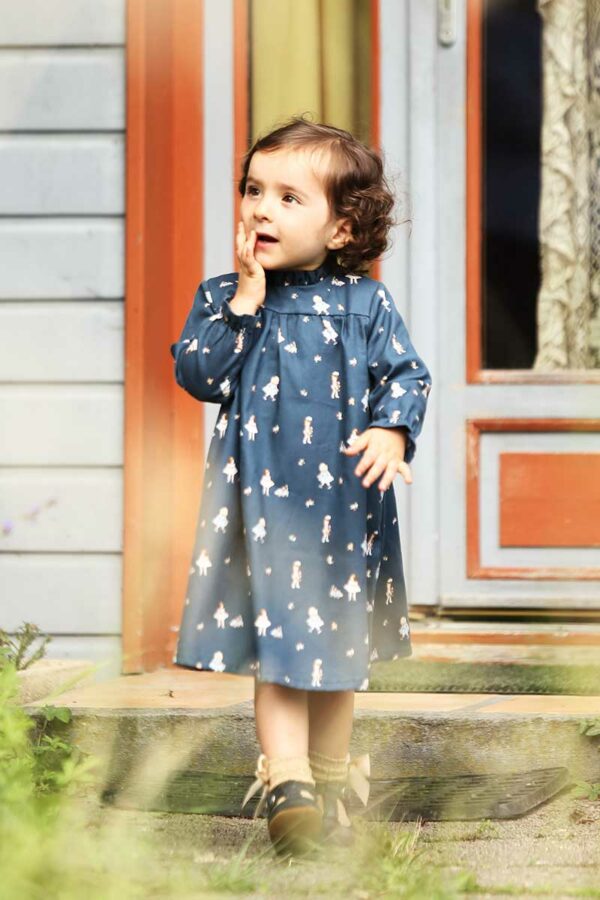 Colette dress: retro clothing for children. Made in France.